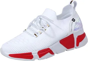 SWDZM Women's Walking Shoes Slip On Non Slip Running Tennis Breathable Lightweight Comfortable Athletic Gym Workout Sneakers