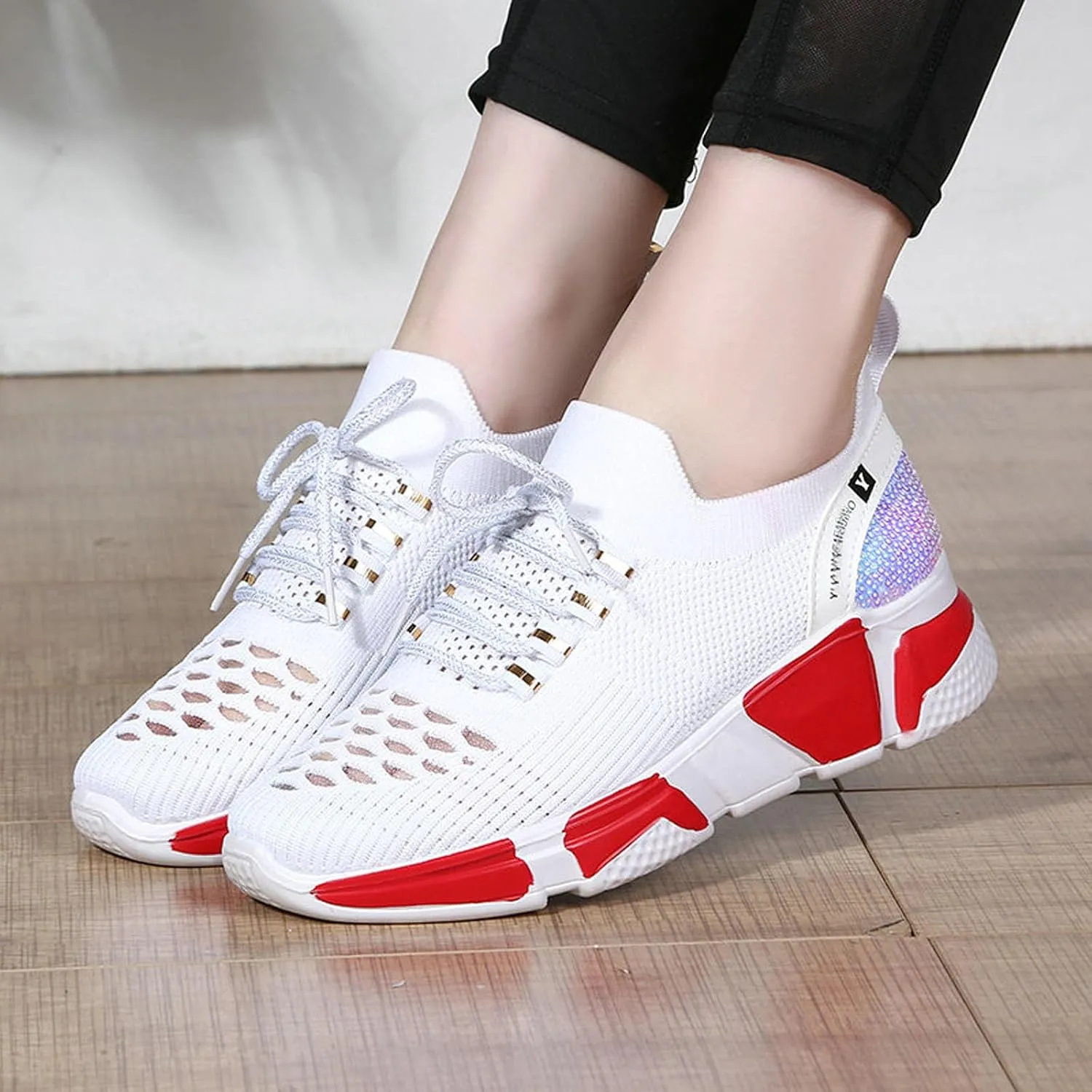 SWDZM Women's Walking Shoes Slip On Non Slip Running Tennis Breathable Lightweight Comfortable Athletic Gym Workout Sneakers