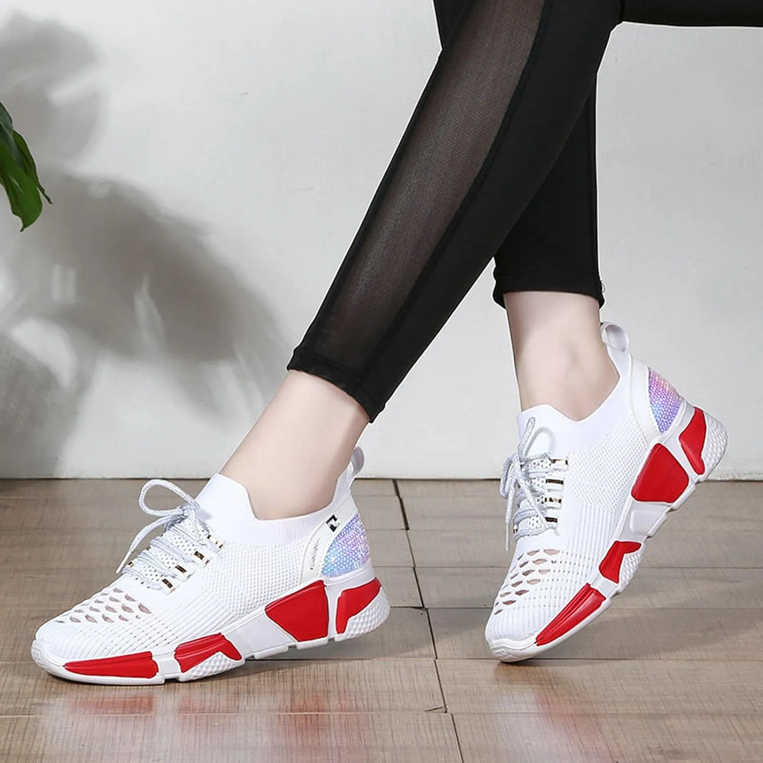 SWDZM Women's Walking Shoes Slip On Non Slip Running Tennis Breathable Lightweight Comfortable Athletic Gym Workout Sneakers