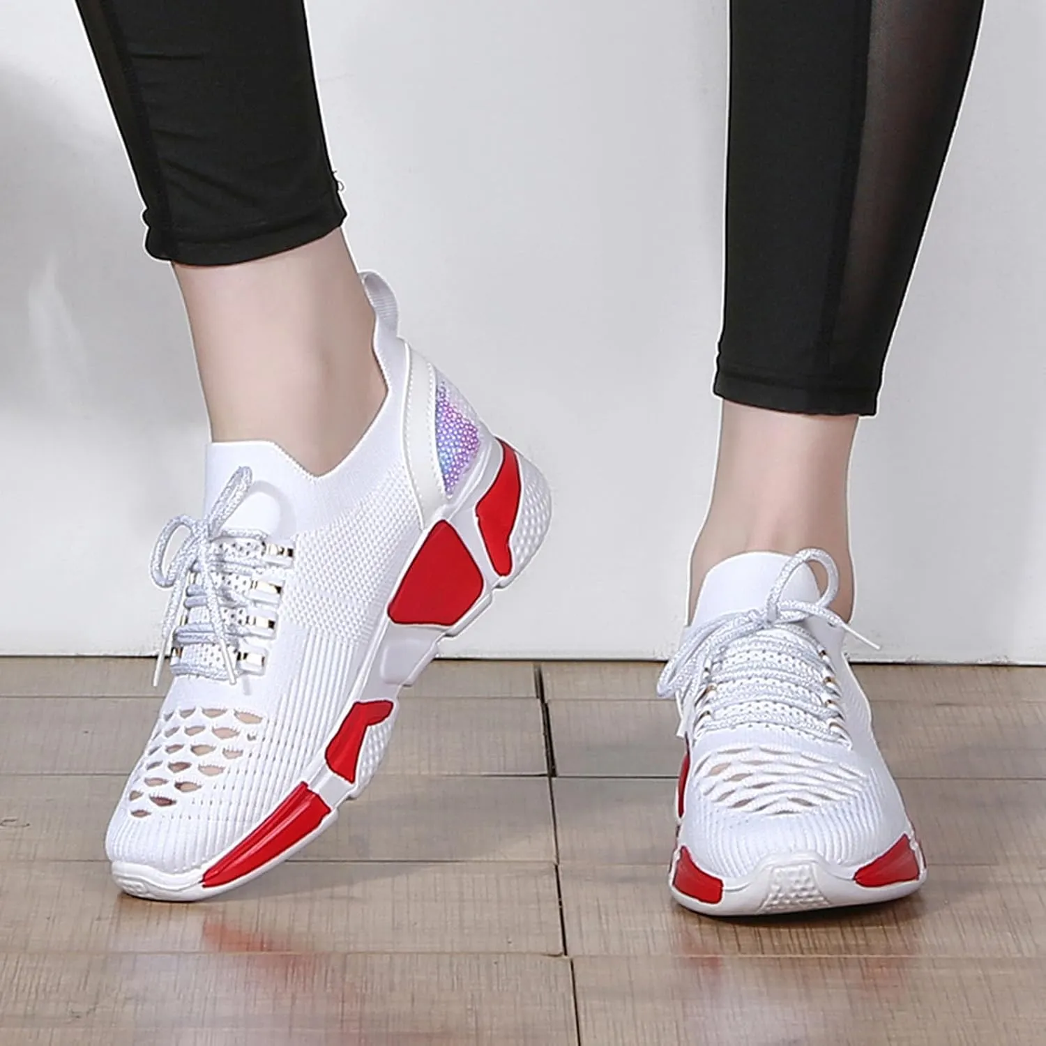 SWDZM Women's Walking Shoes Slip On Non Slip Running Tennis Breathable Lightweight Comfortable Athletic Gym Workout Sneakers