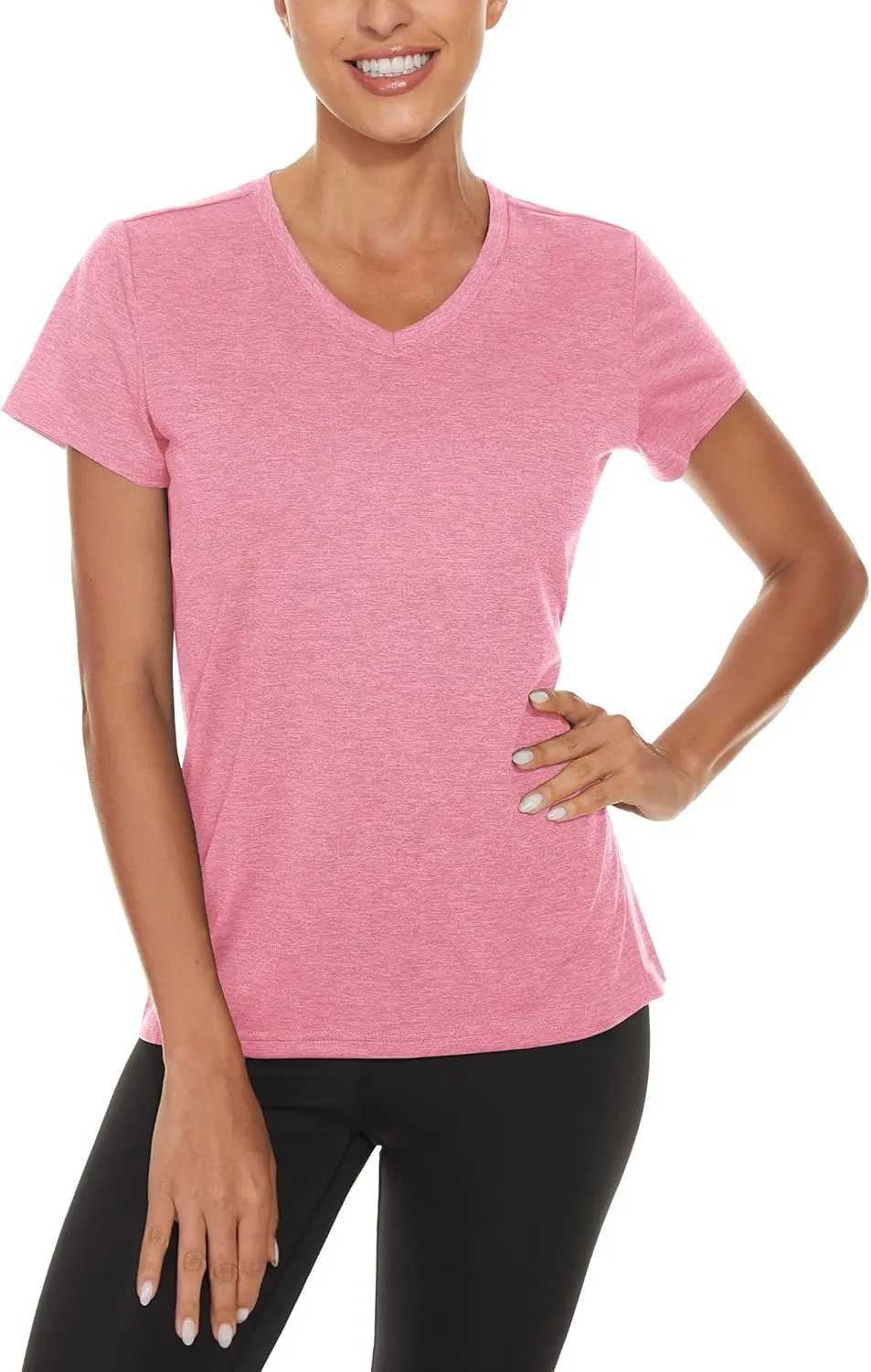 TACVASEN Women's Short Sleeve Running Shirts Lightweight Quick Dry T-Shirts Outdoor Hiking Tops