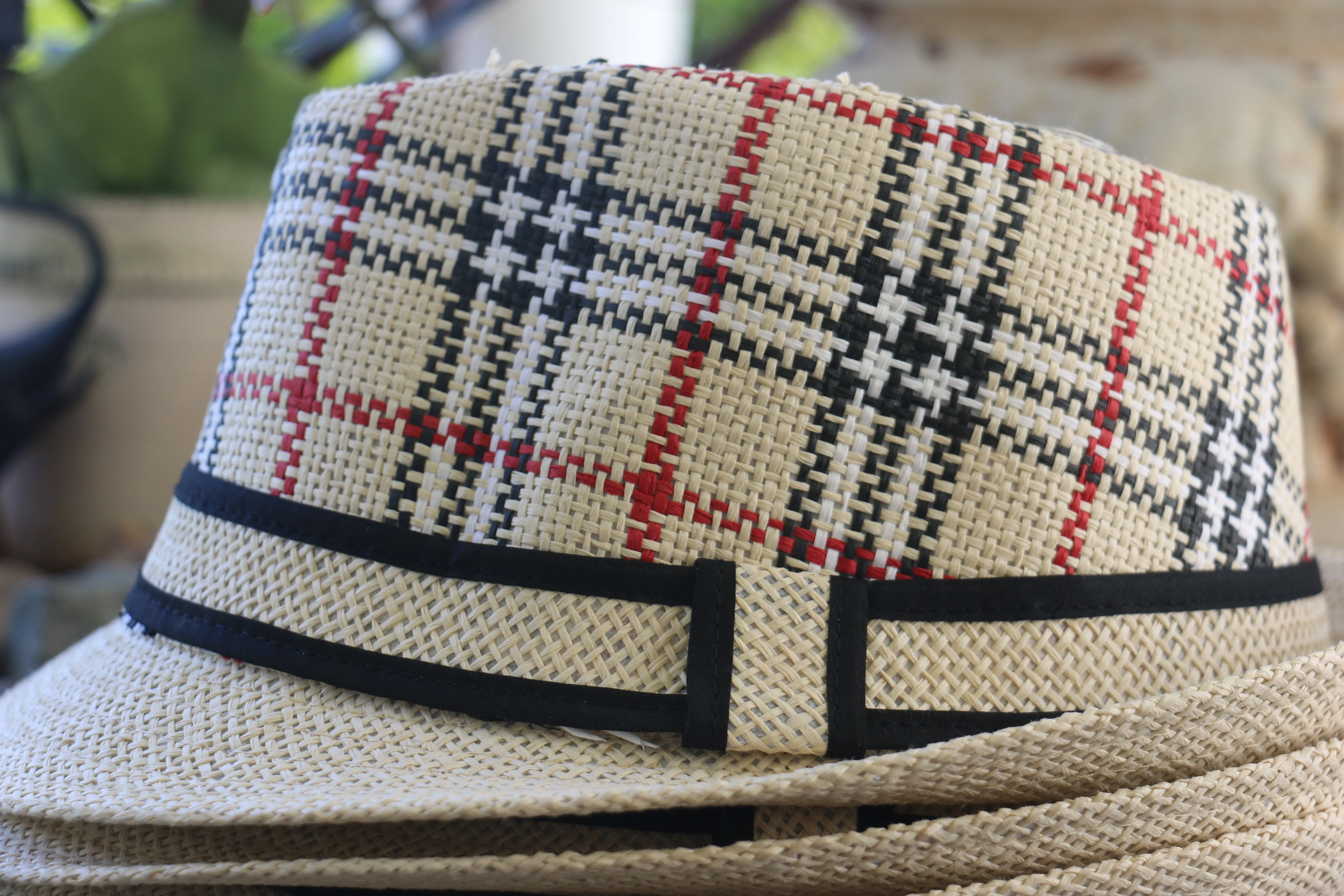 Tan Plaid Fedora