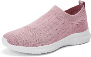 TIOSEBON Women's Walking Sock Shoes Elastic Knit Lightweight Slip on Breathable Yoga Sneakers