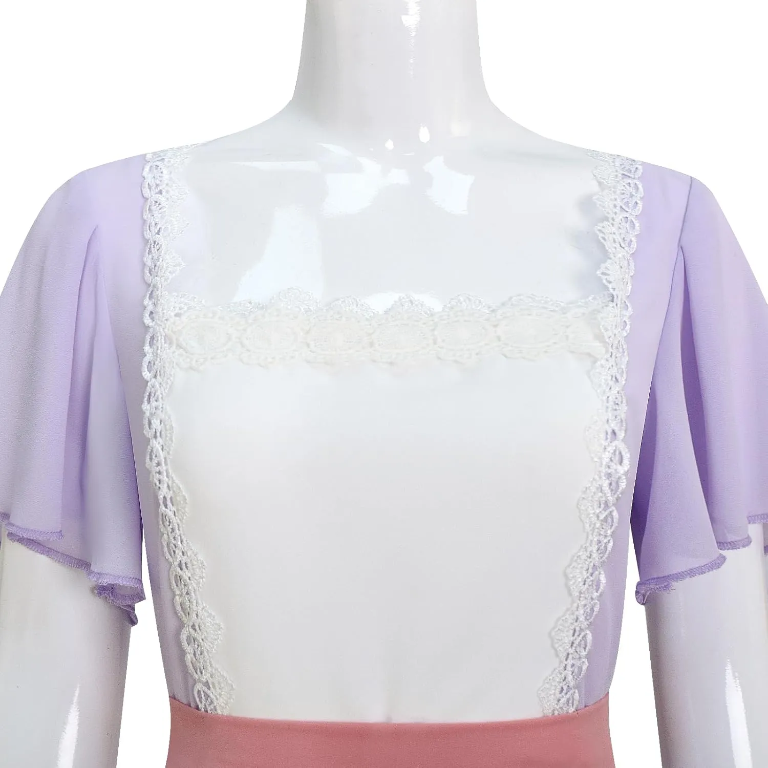 Titanic Cosplay Costume Women Girls Rose Dress Chiffon Evening Gown for Halloween