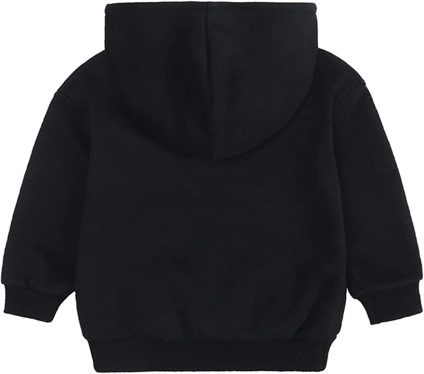 Toddler Boys Girls Pullover Fleece Sweatshirt Children Solid Plus Babies Hooded Color Top Coat Girls Sweatshirt Girls (Black, 12-24 Months)