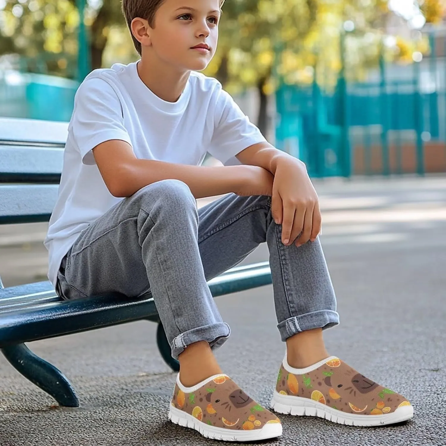 Toddler's Slip-On Low Top Sneakers Walking Casual Soft Hiking Shoes Breathable Lightweight Shoes Flat Shoes Holiday Cycling Shoes US Size 11-15
