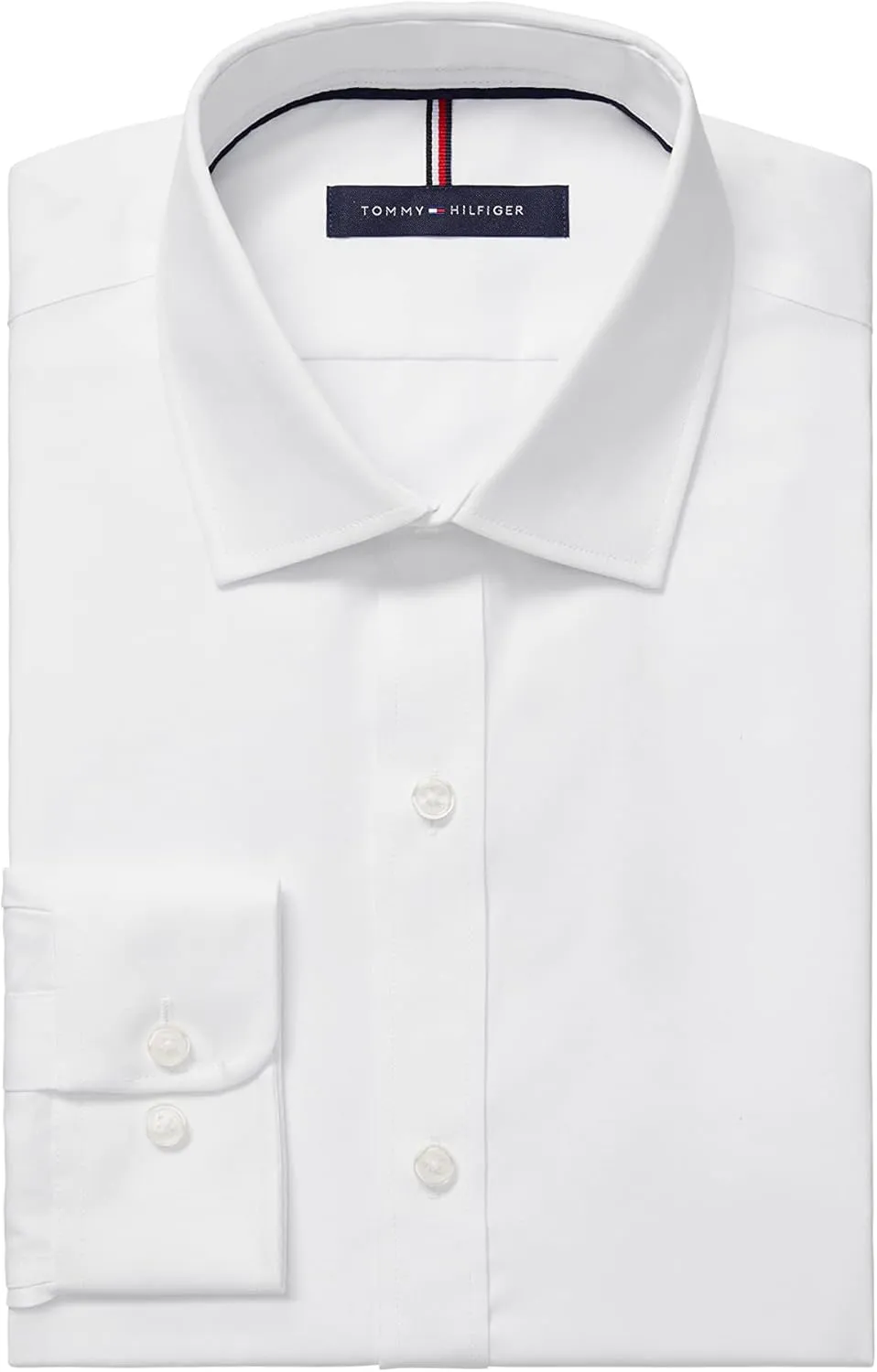 Tommy Hilfiger Men's Dress Shirt Slim Fit Non Iron Solid