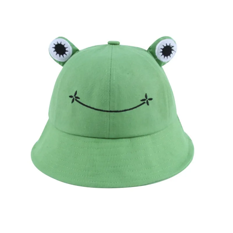 Unisex Hiking Fishing Frog Design Bucket Hat