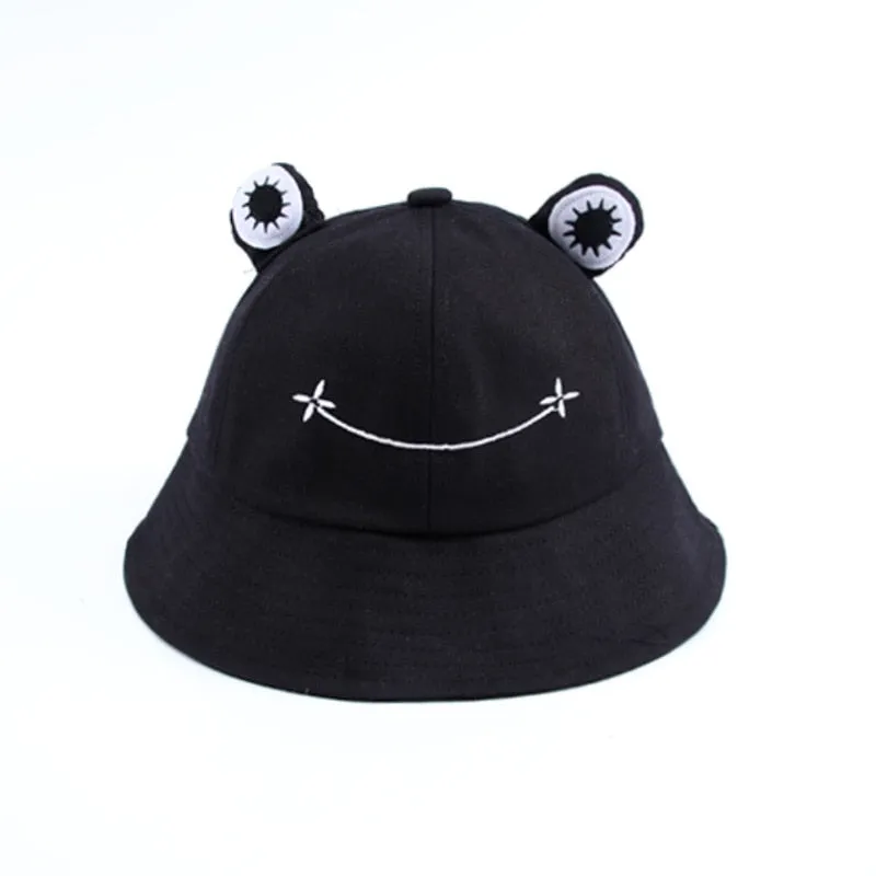 Unisex Hiking Fishing Frog Design Bucket Hat