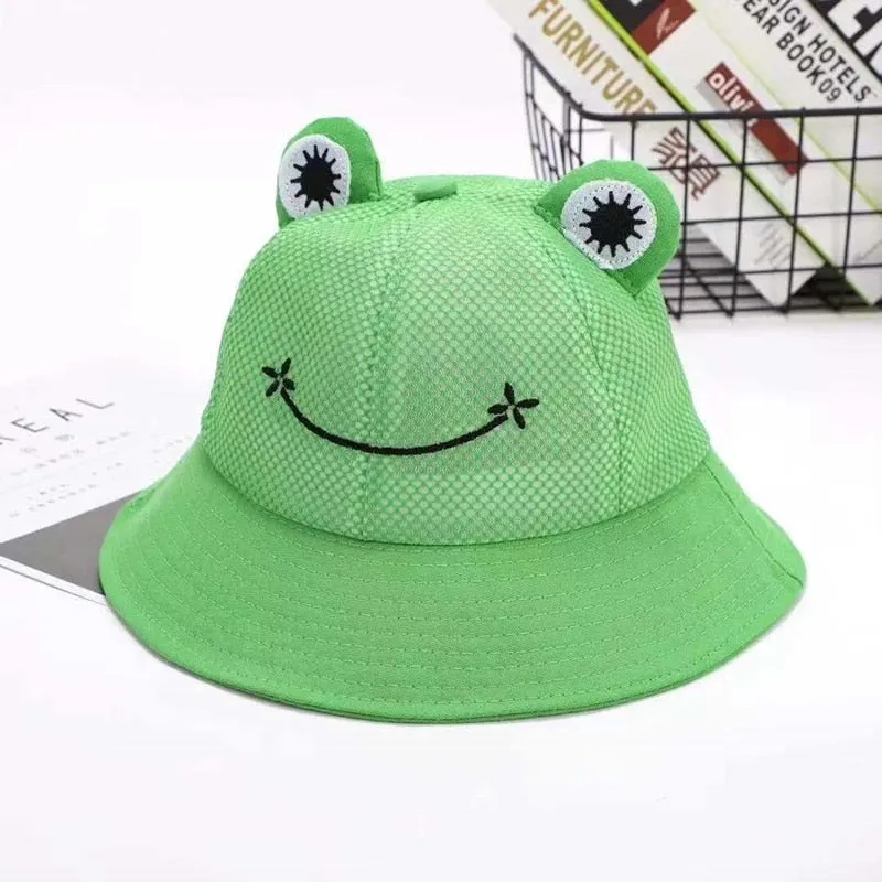 Unisex Hiking Fishing Frog Design Bucket Hat