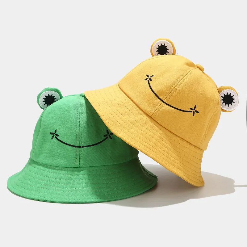 Unisex Hiking Fishing Frog Design Bucket Hat
