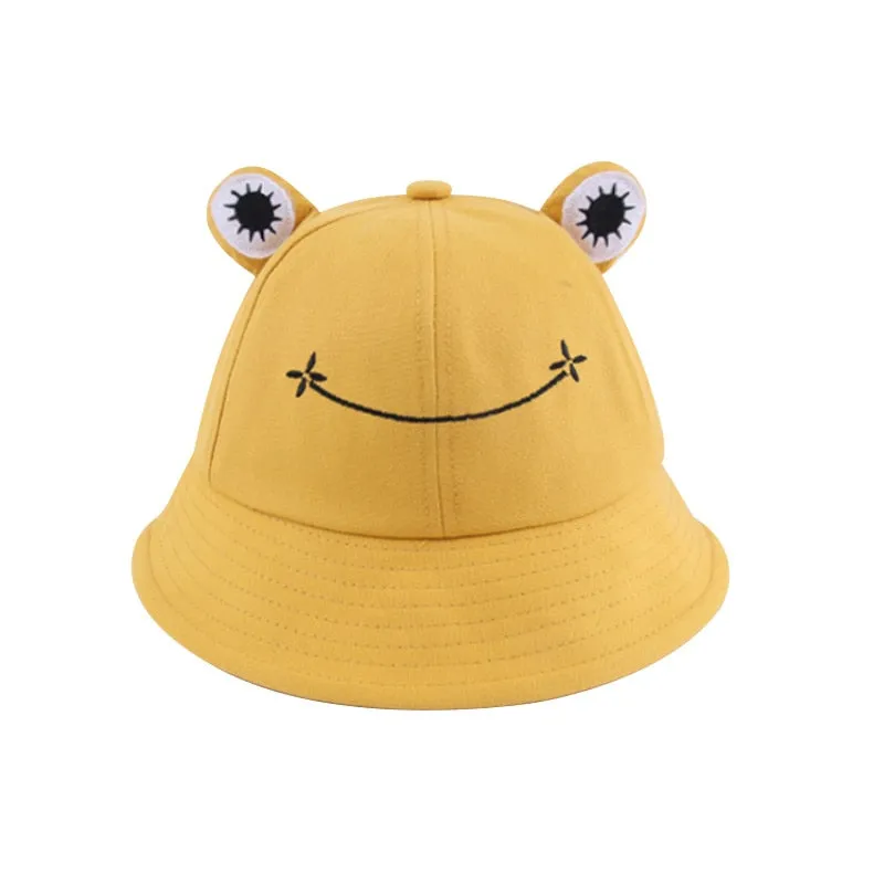 Unisex Hiking Fishing Frog Design Bucket Hat