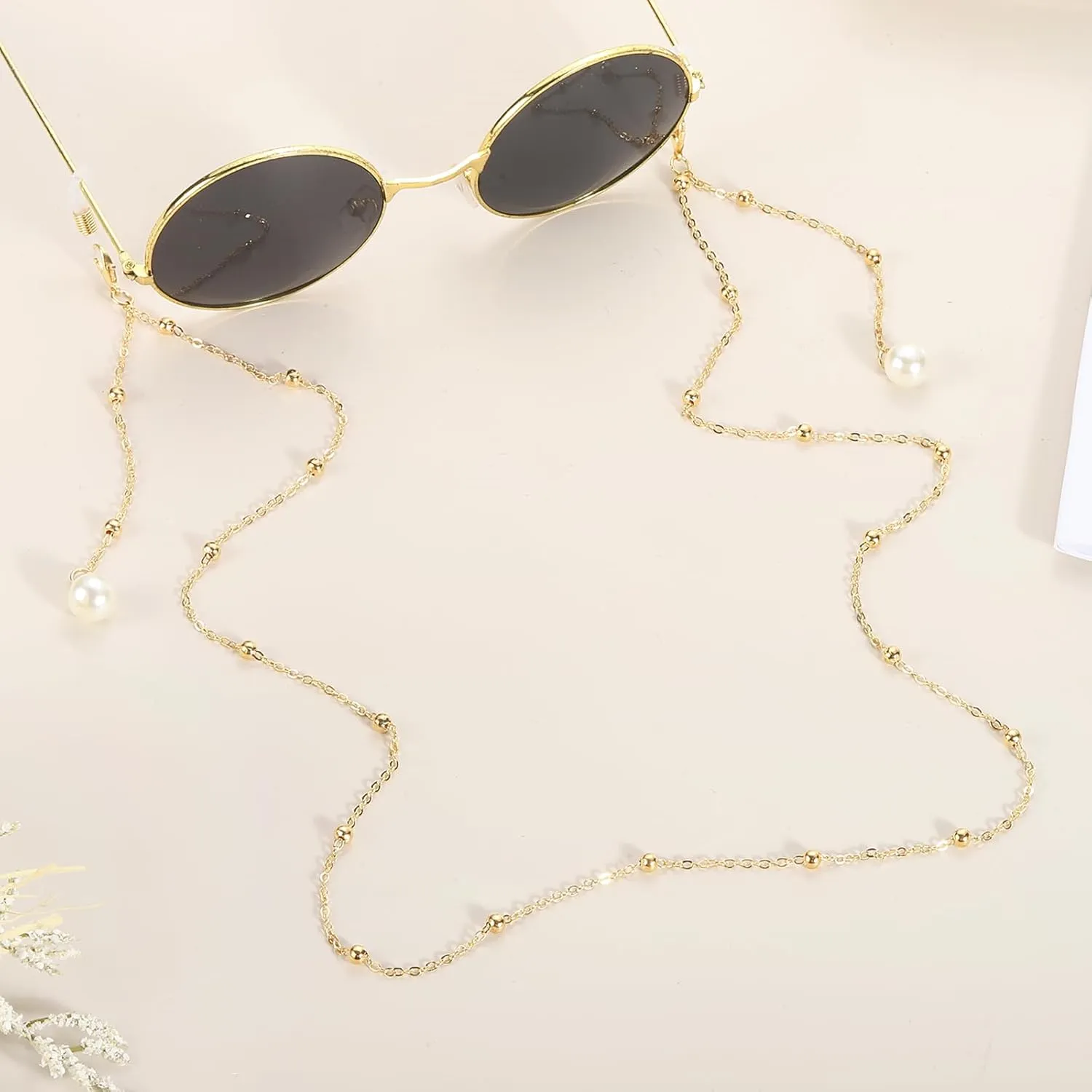 uxcell Beaded Glasses Chain, Eyeglass Chain Eyewear Retainer Eyeglasses Strap Holder Around Neck Sunglasses Chains
