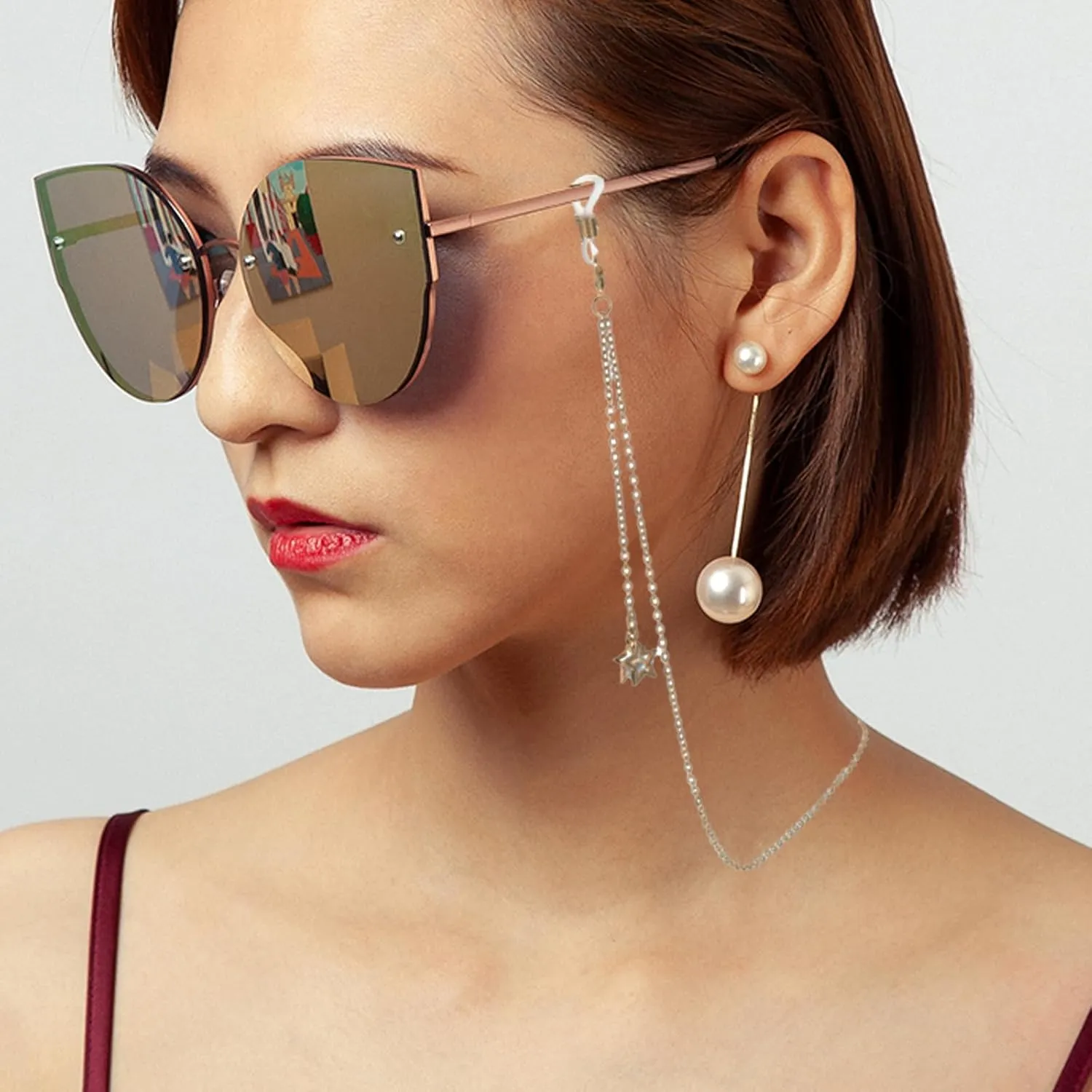 uxcell Beaded Glasses Chain, Eyeglass Chain Eyewear Retainer Eyeglasses Strap Holder Around Neck Sunglasses Chains