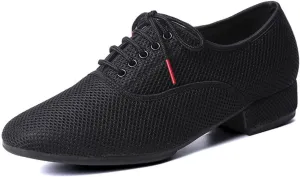 VEACAM Dancing Shoes for Men, Breathable Ballroom Dance Shoes Leather Latin Salsa Tango Dance Shoe