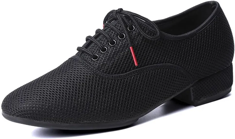 VEACAM Dancing Shoes for Men, Breathable Ballroom Dance Shoes Leather Latin Salsa Tango Dance Shoe