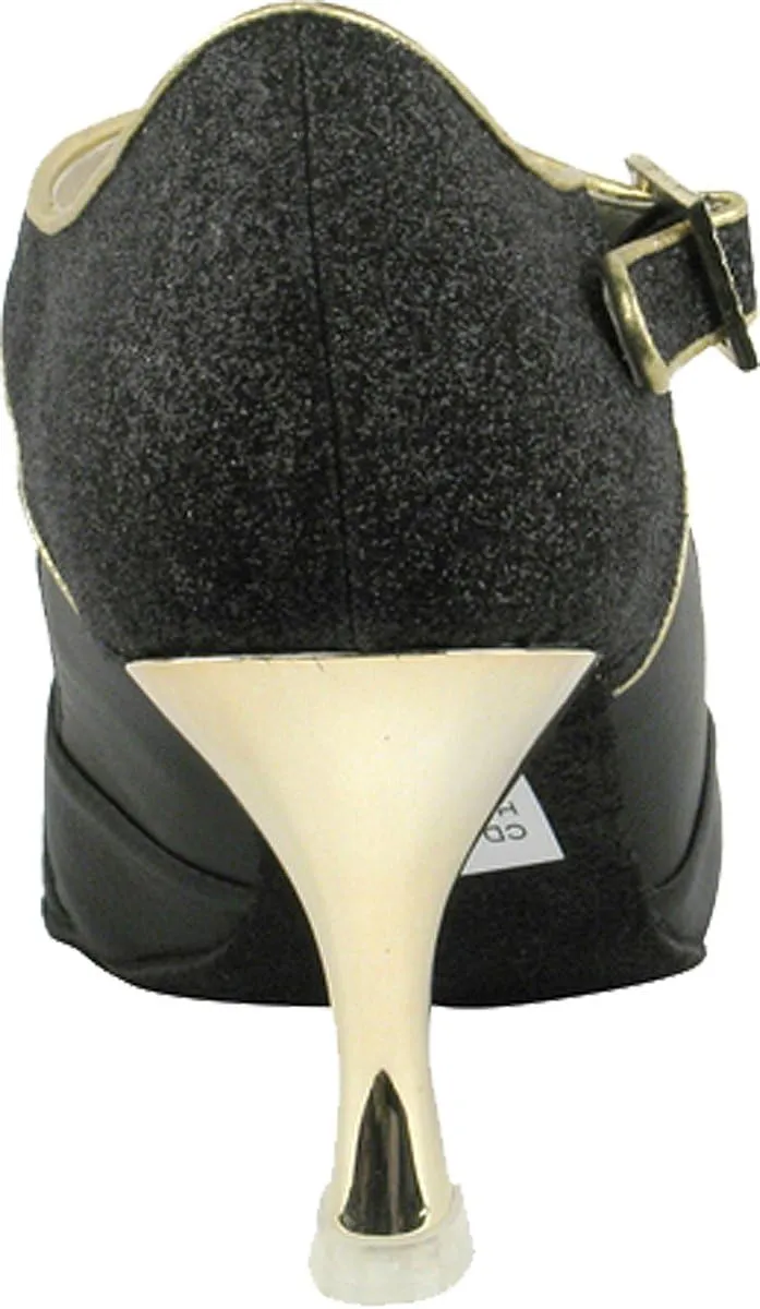 Very Fine Salsa Ballroom Professional Competition Dance Shoes CD3010 with Dance Shoe Heel Protectors 3"