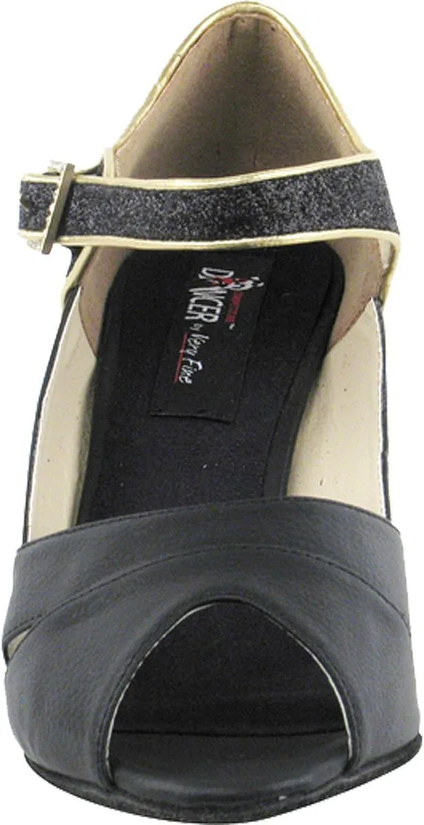 Very Fine Salsa Ballroom Professional Competition Dance Shoes CD3010 with Dance Shoe Heel Protectors 3"