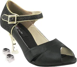 Very Fine Salsa Ballroom Professional Competition Dance Shoes CD3010 with Dance Shoe Heel Protectors 3"