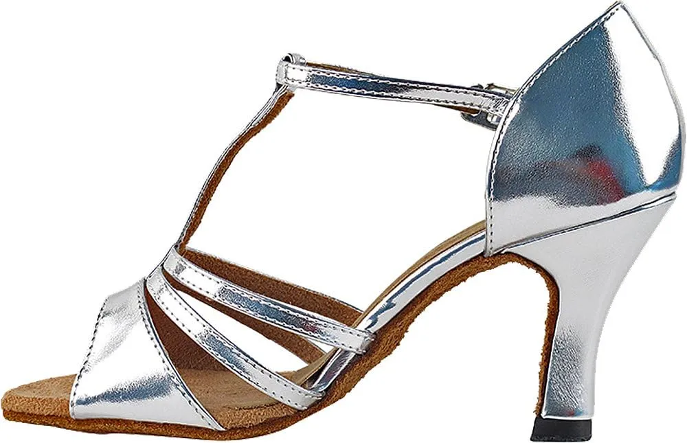 Very Fine Women's Ballroom Dance Shoes Tango Wedding Salsa Shoes 1683EBB Comfortable Dance Shoes 2.5" [Bundle of 5]
