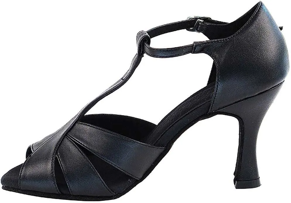Very Fine Women's Ballroom Dance Shoes Tango Wedding Salsa Shoes S2806EB Comfortable Dance Shoes 3" [Bundle of 5]