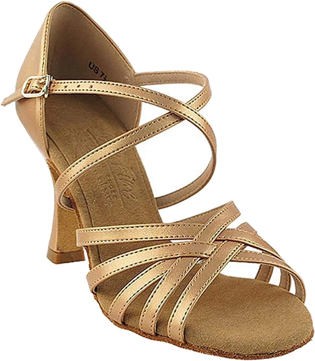 Very Fine Women's Ballroom Dance Shoes Tango Wedding Salsa Shoes S9216EB Comfortable Dance Shoes 3" [Bundle of 5]