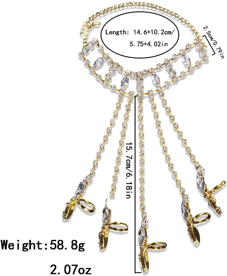 Vintage Hand Chain Bracelet Ring for Women Shiny Tennis Rhinestones Slave Bracelet Layered Adjustable Finger Ring Bangle Bracelets Hand Jewelry Accessories