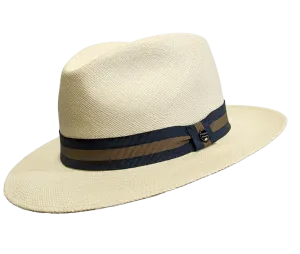 Vintimilla Grade 4 Panama hat in Natural with striped band