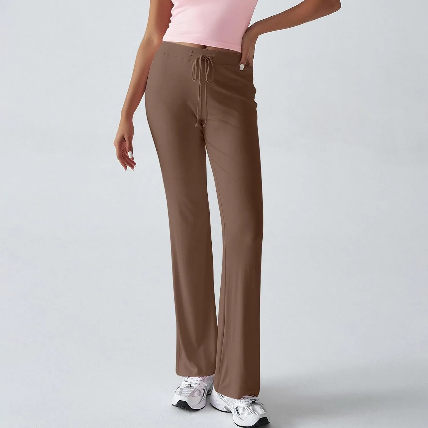 Wide Leg Sweatpants Women Lightweight Drawstring High Waisted Yoga Pants with Pockets Baggy Workout Lounge Pants