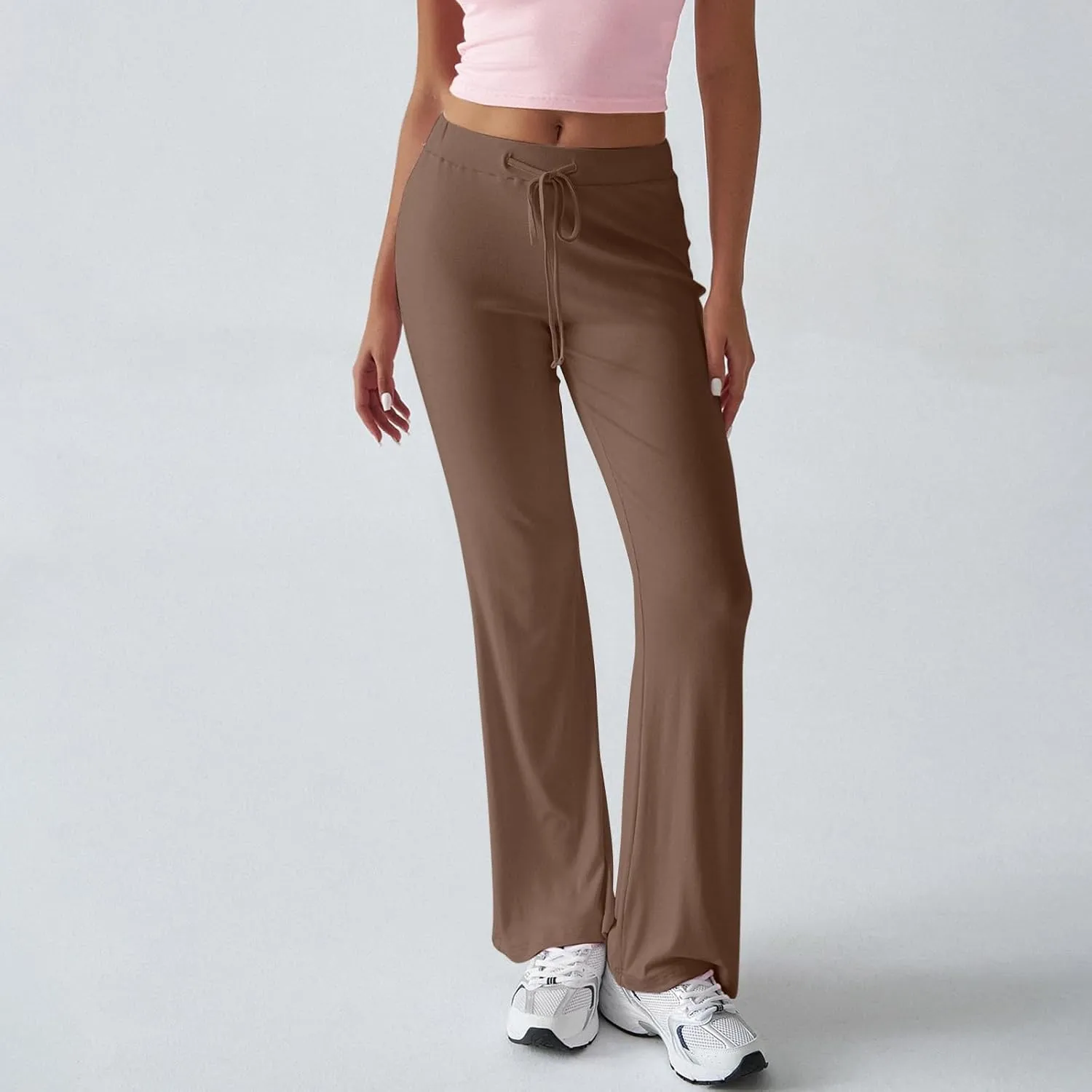 Wide Leg Sweatpants Women Lightweight Drawstring High Waisted Yoga Pants with Pockets Baggy Workout Lounge Pants