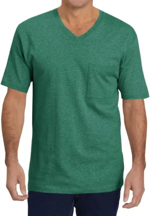 Wihion Mens Short Sleeve Pocket T-Shirts Casual Summer Cotton V Neck Tee Tops