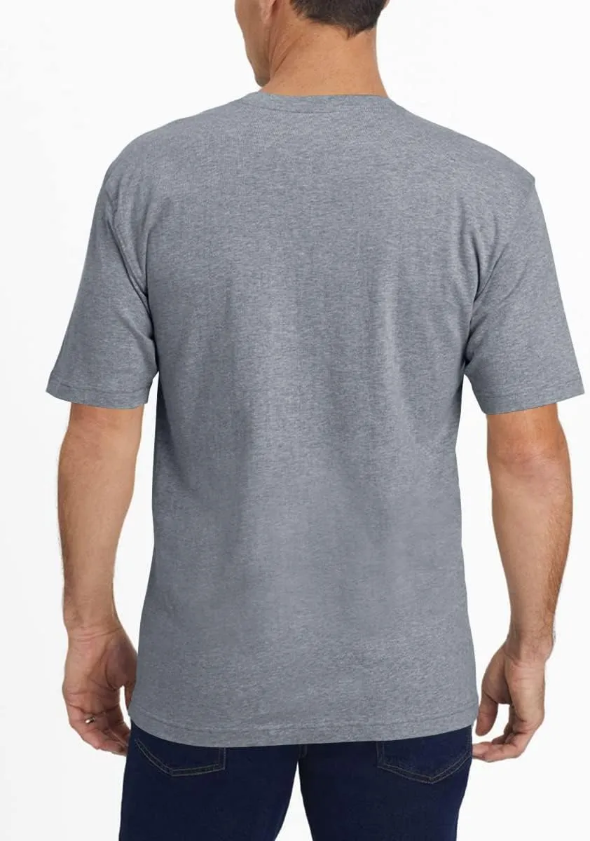 Wihion Mens Short Sleeve Pocket T-Shirts Casual Summer Cotton V Neck Tee Tops