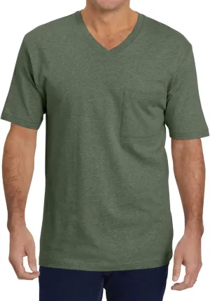 Wihion Mens Short Sleeve Pocket T-Shirts Casual Summer Cotton V Neck Tee Tops