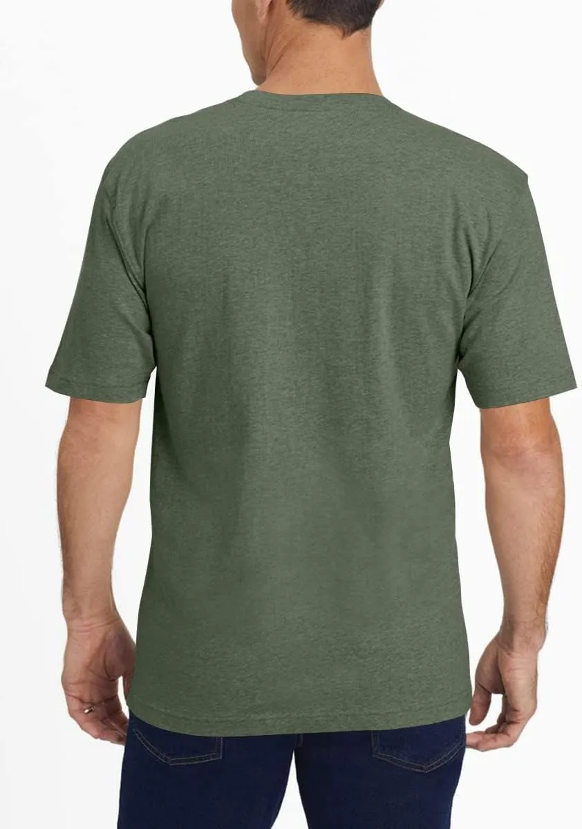 Wihion Mens Short Sleeve Pocket T-Shirts Casual Summer Cotton V Neck Tee Tops