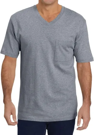 Wihion Mens Short Sleeve Pocket T-Shirts Casual Summer Cotton V Neck Tee Tops