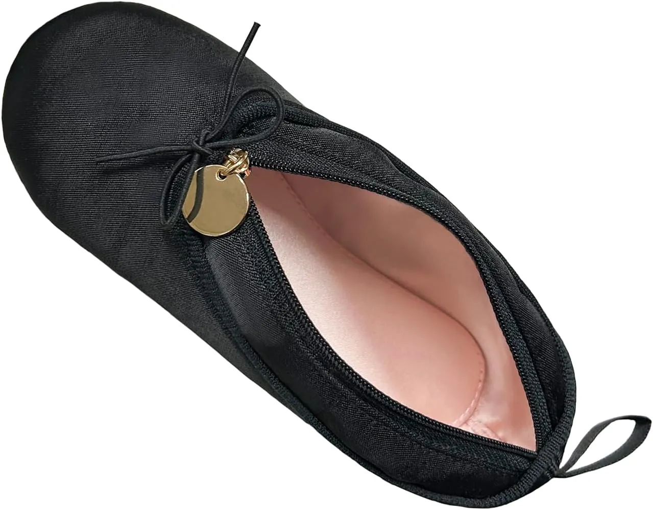 WKLOUYHE Ballet Shoe Makeup Bag Ballet Slipper Pouch Mini Makeup Bag Dancers Gifts Dance Bag for Girls (Black)