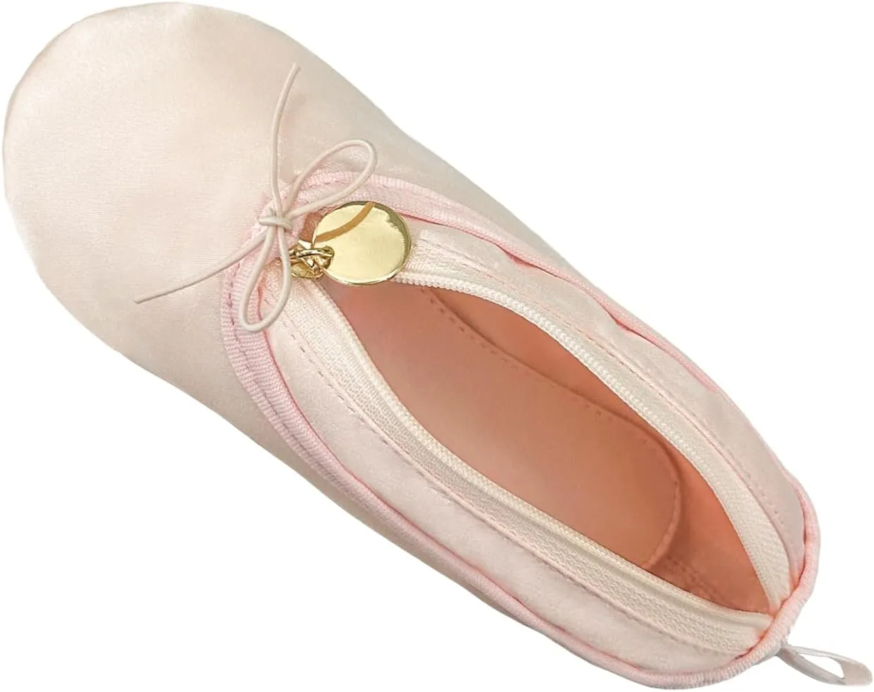 WKLOUYHE Ballet Shoe Makeup Bag Ballet Slipper Pouch Mini Makeup Bag Dancers Gifts Dance Bag for Girls (Pink)