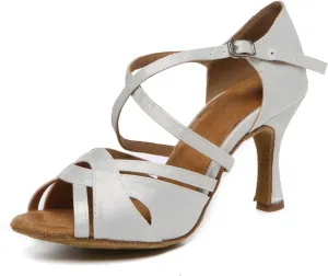 Women Ballroom Latin Dance Shoes Open Toe Latin Salsa Dancing Shoes for Party Wedding