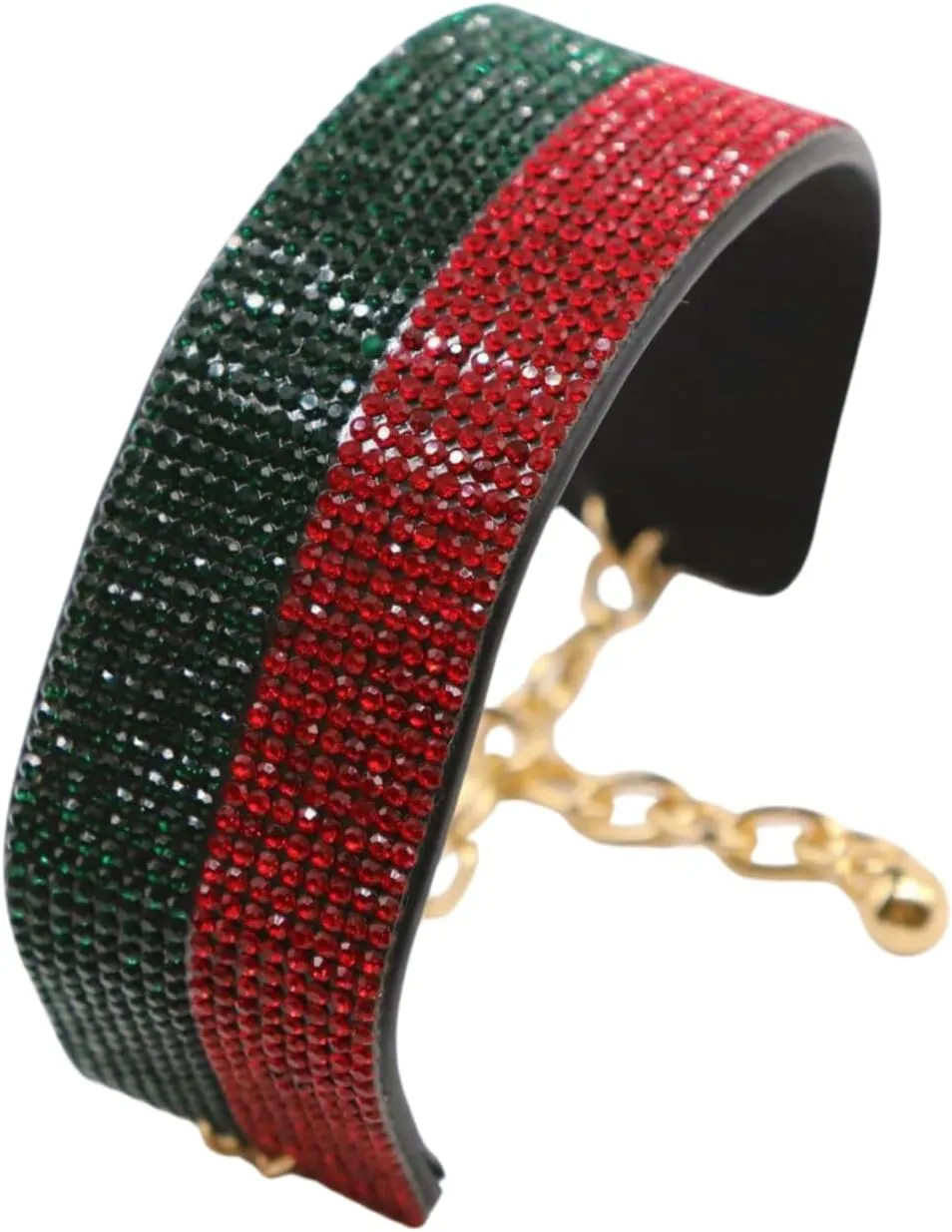 Women Gold Metal Boot Chain Bracelet Shoe Anklet Wide Strap Green Red Bling Band Fashion Jewelry z036
