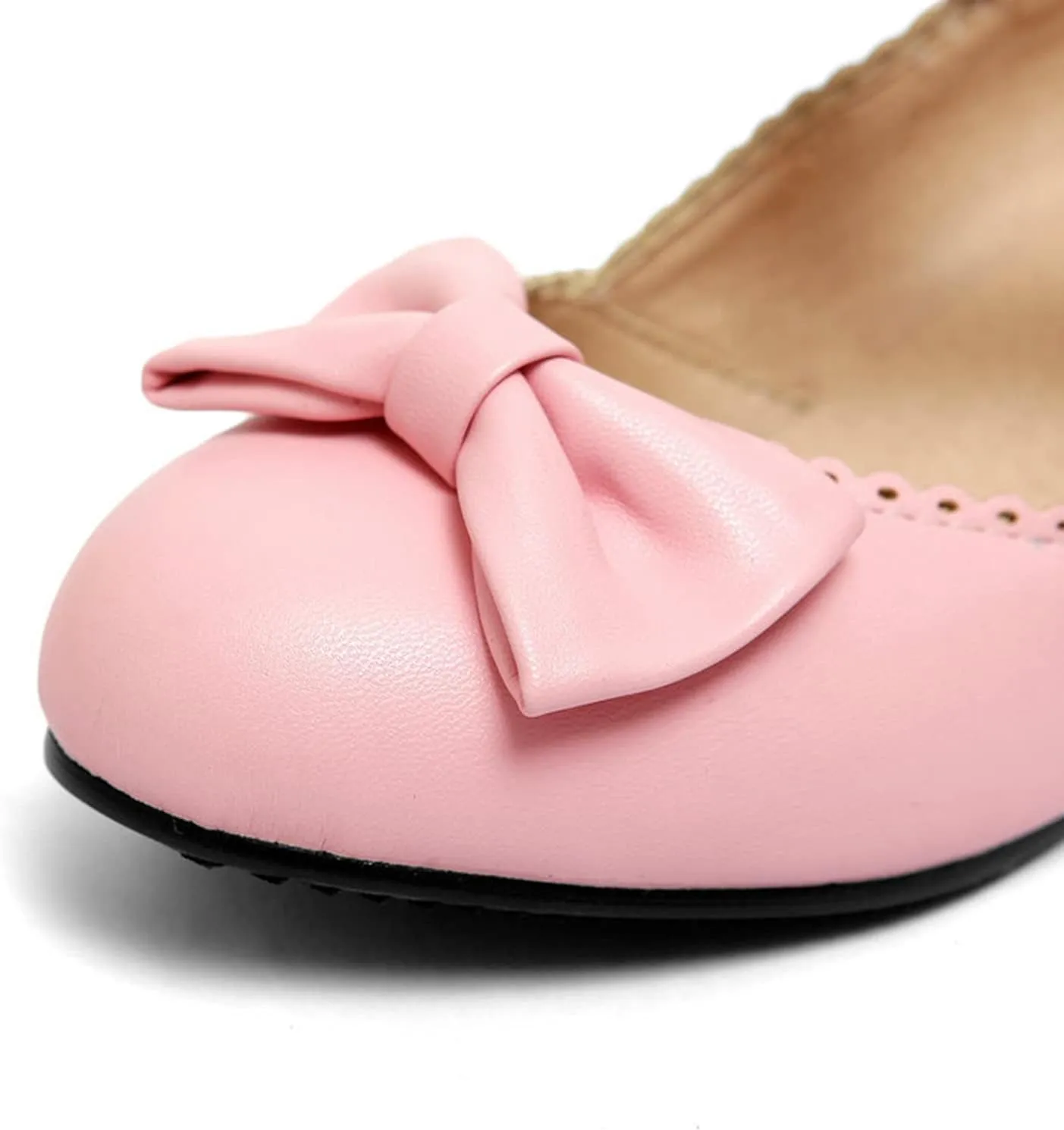 Women Mary Jane Sweet Bow Dress Pumps Double Ankle Strap Round Toe Fashion Girls Chunky Mid Heel Shoes