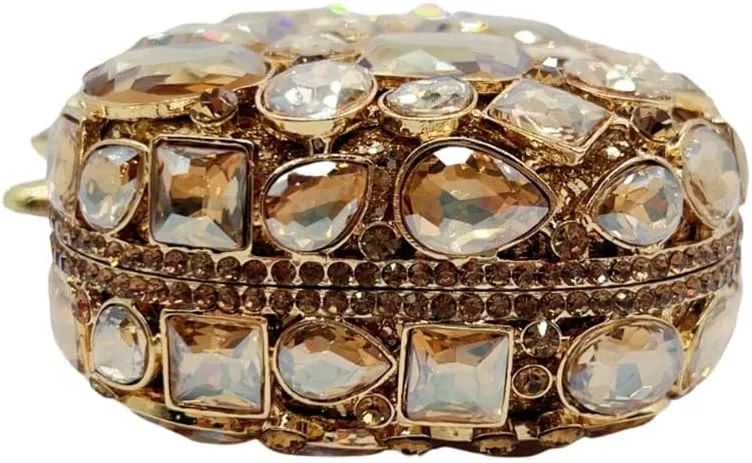 Women Pillow Crystal Evening Bag Glitter Gemstone Clutch Purse Sparkly Handbag for Wedding Celebration Gathering