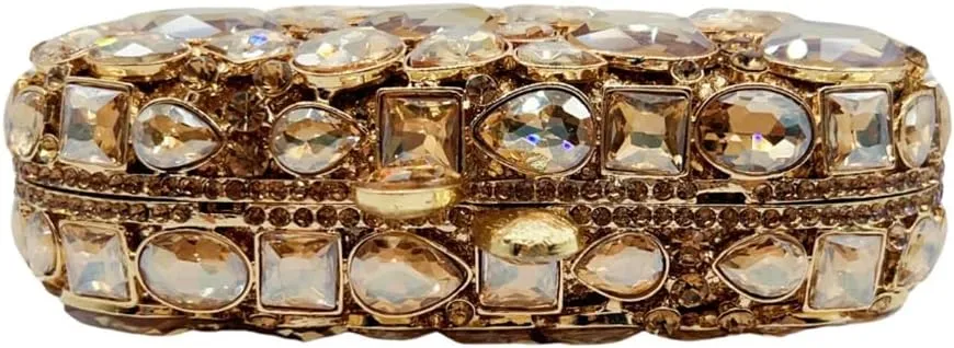 Women Pillow Crystal Evening Bag Glitter Gemstone Clutch Purse Sparkly Handbag for Wedding Celebration Gathering