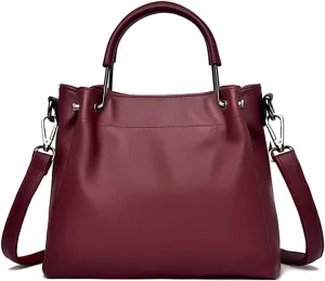 Women Purse and Handbag Soft Leather Shoulder Bag Ladies Work Top Handle Satchel