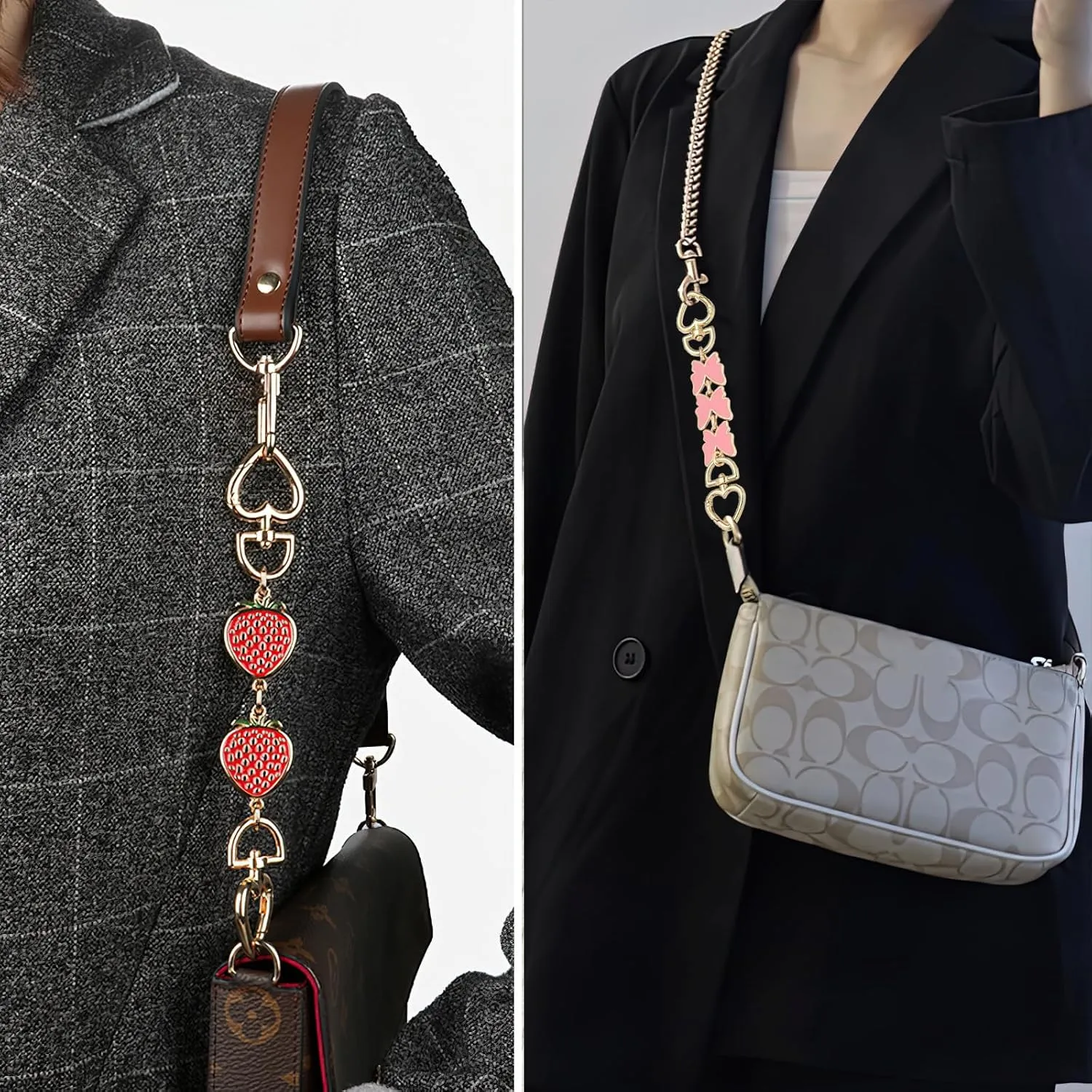 Women Purse Strap Extender Chain for Handbags - Exquisite Replacement Chain Strap