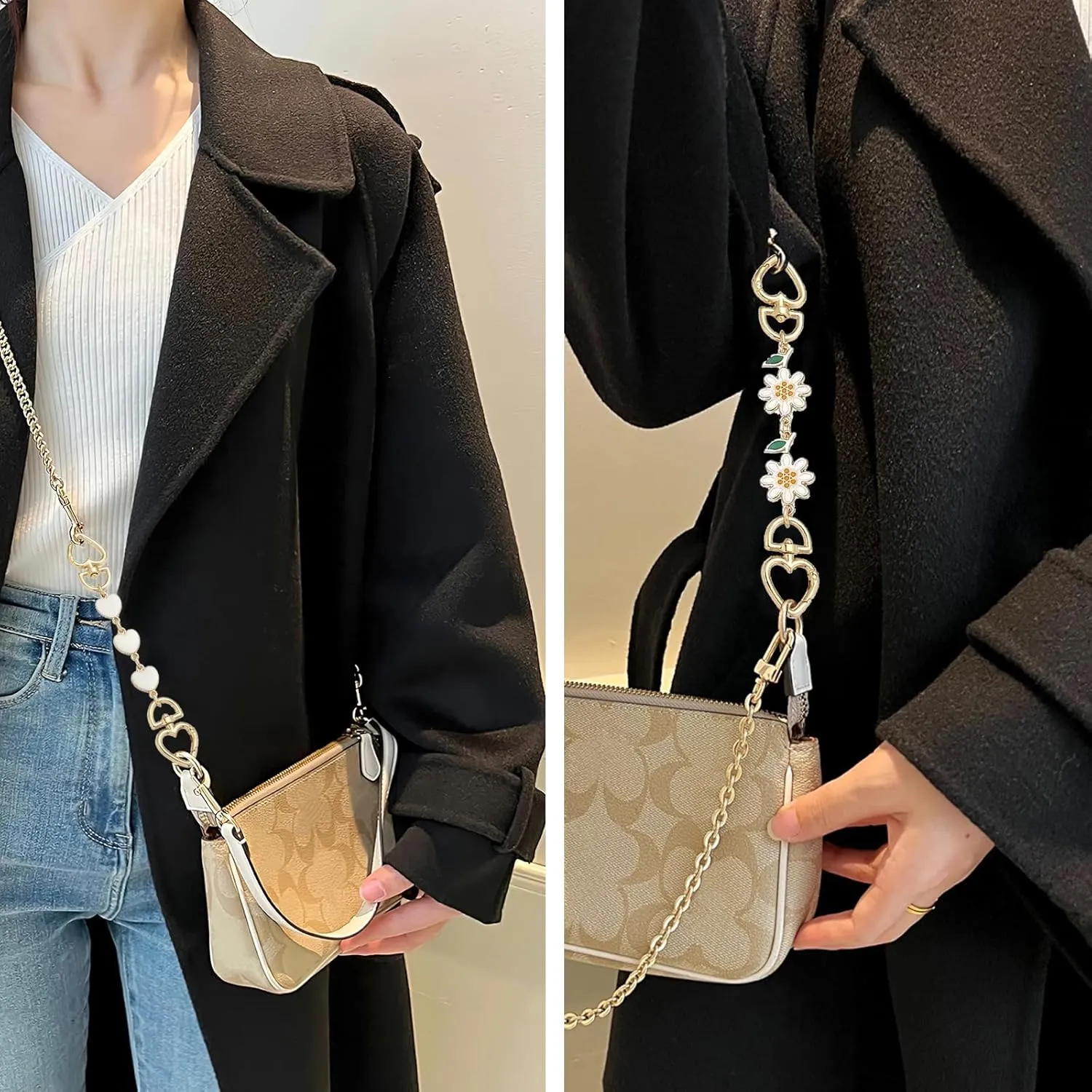Women Purse Strap Extender Chain for Handbags - Exquisite Replacement Chain Strap