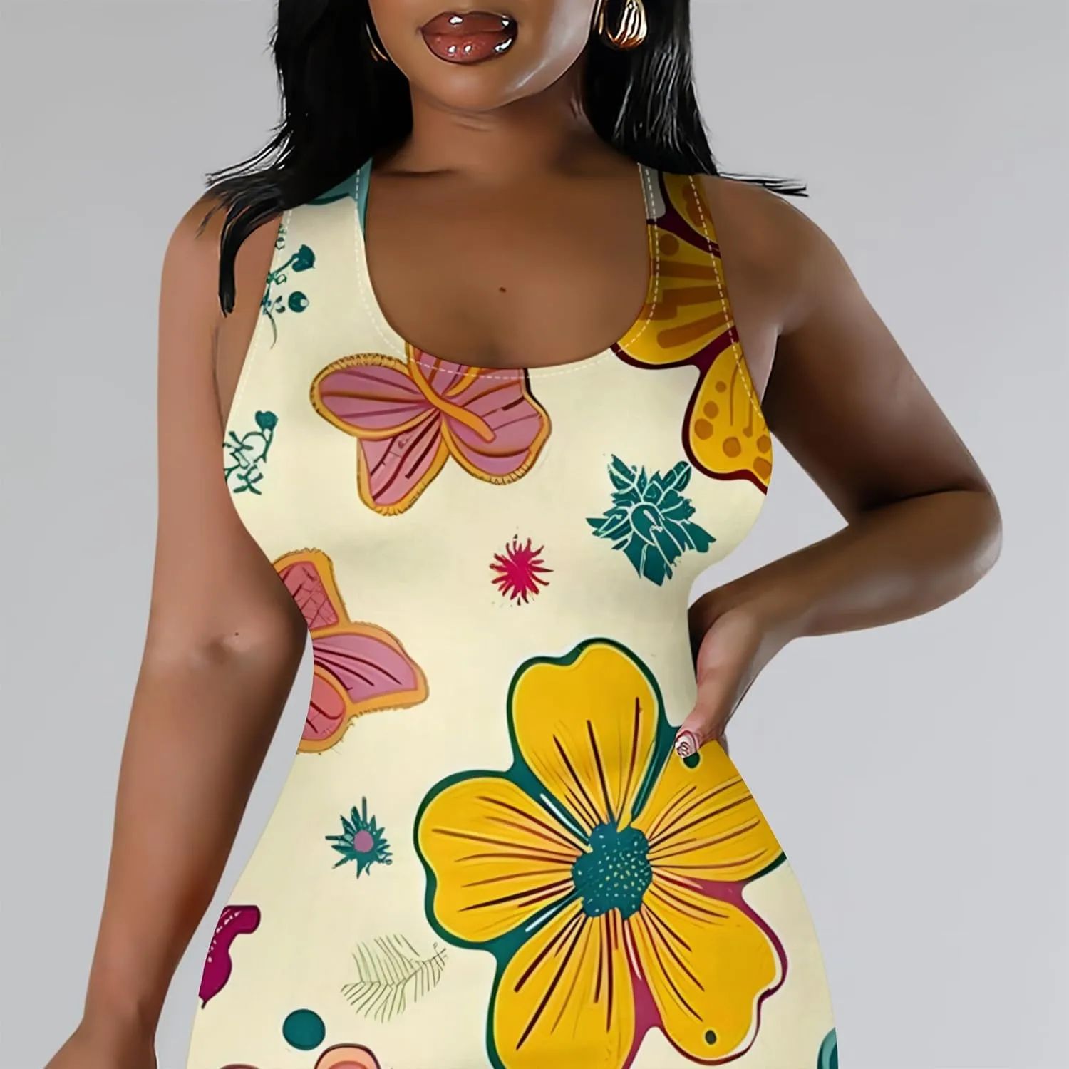 Women Sexy Bodycon Tank Top Dress Summer Pencil Sleeveless Basic Midi Dresses Party Club Beach Sundresses XS-3XL