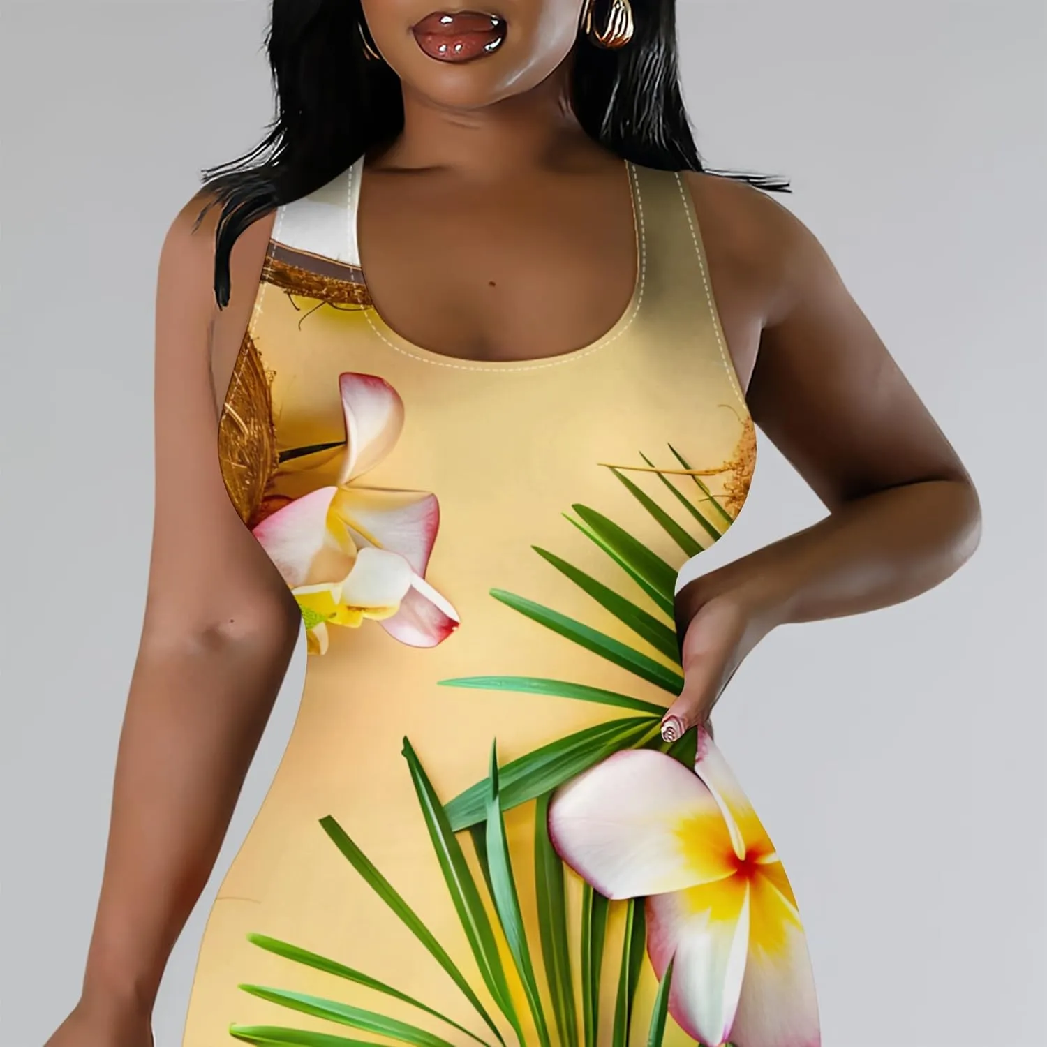 Women Sexy Bodycon Tank Top Dress Summer Pencil Sleeveless Basic Midi Dresses Party Club Beach Sundresses XS-3XL