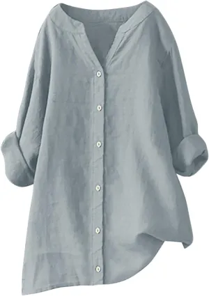 Women Sleeveless Linen Shirts Summer Casual Crewneck Tank Top Loose Solid Dressy 2025 Blouse Tunic