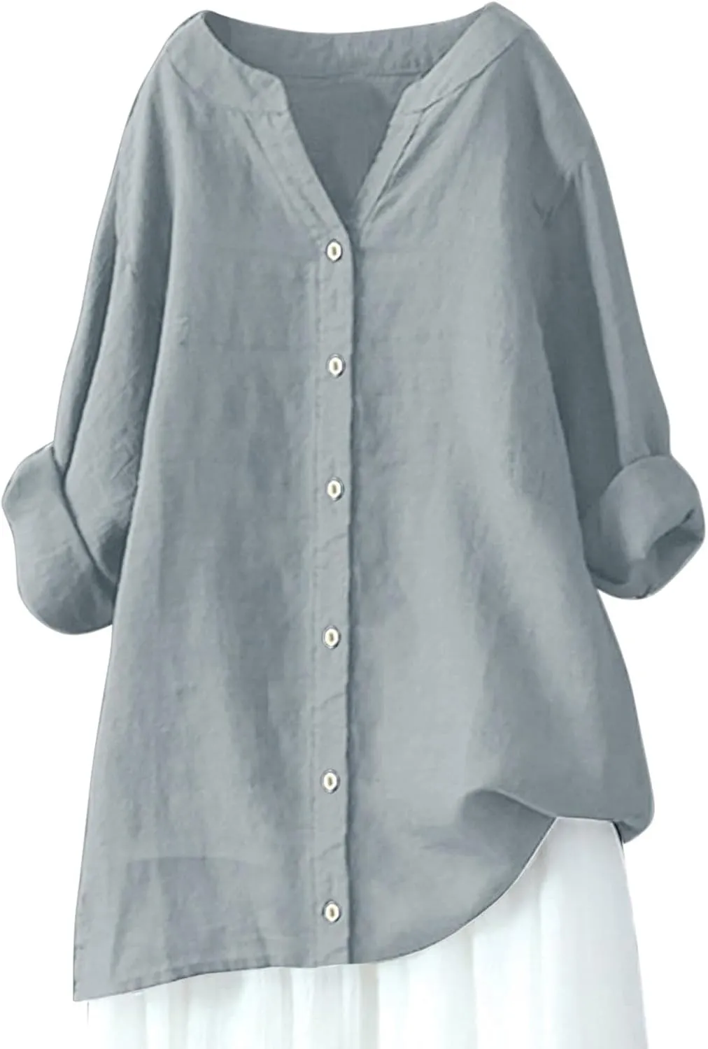 Women Sleeveless Linen Shirts Summer Casual Crewneck Tank Top Loose Solid Dressy 2025 Blouse Tunic