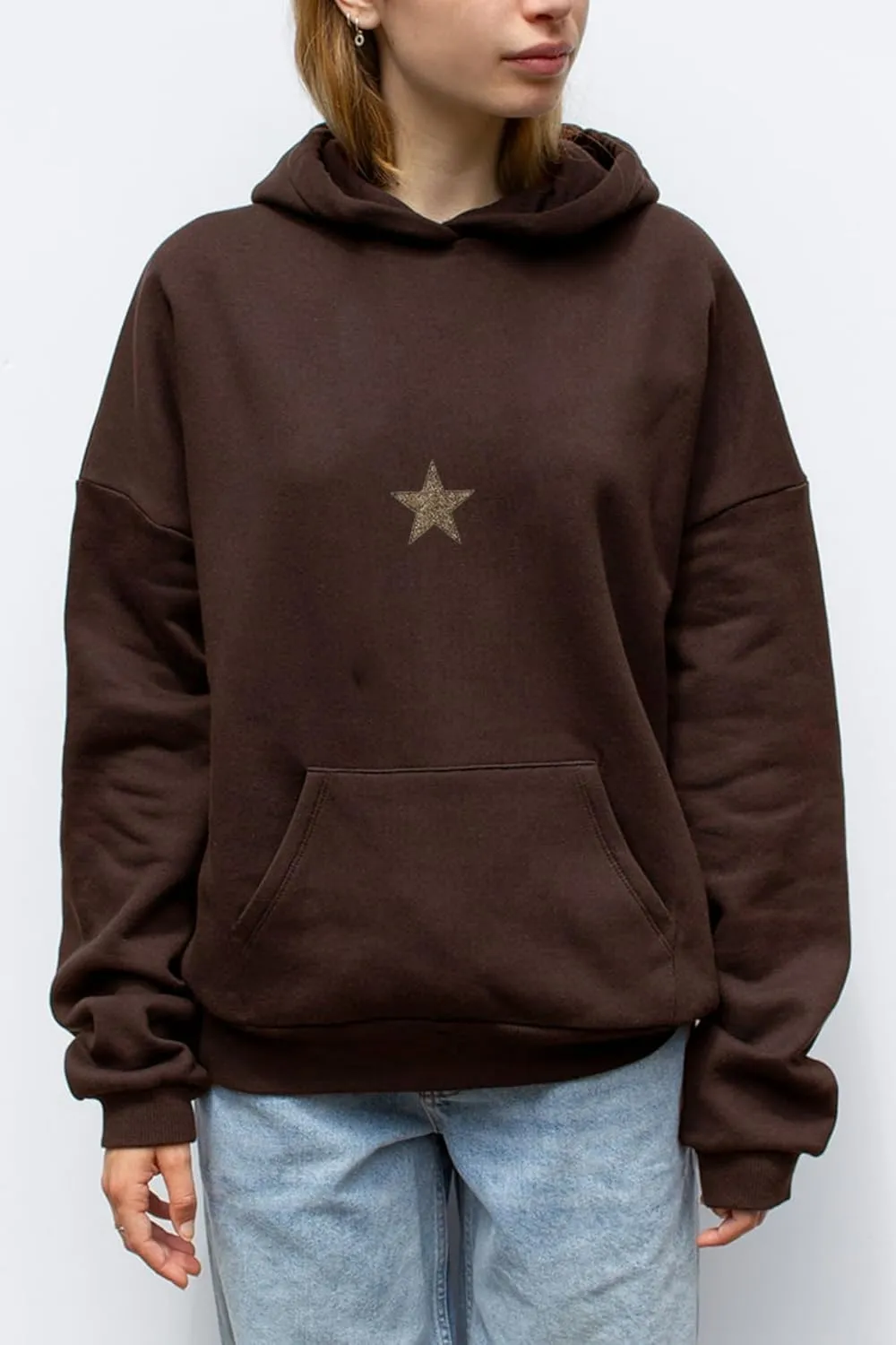 Women Y2k Leopard Print Star Graphic Oversized Hoodies Men Long Sleeve Fleece Hooded Sweatshirt Grunge Streetwear